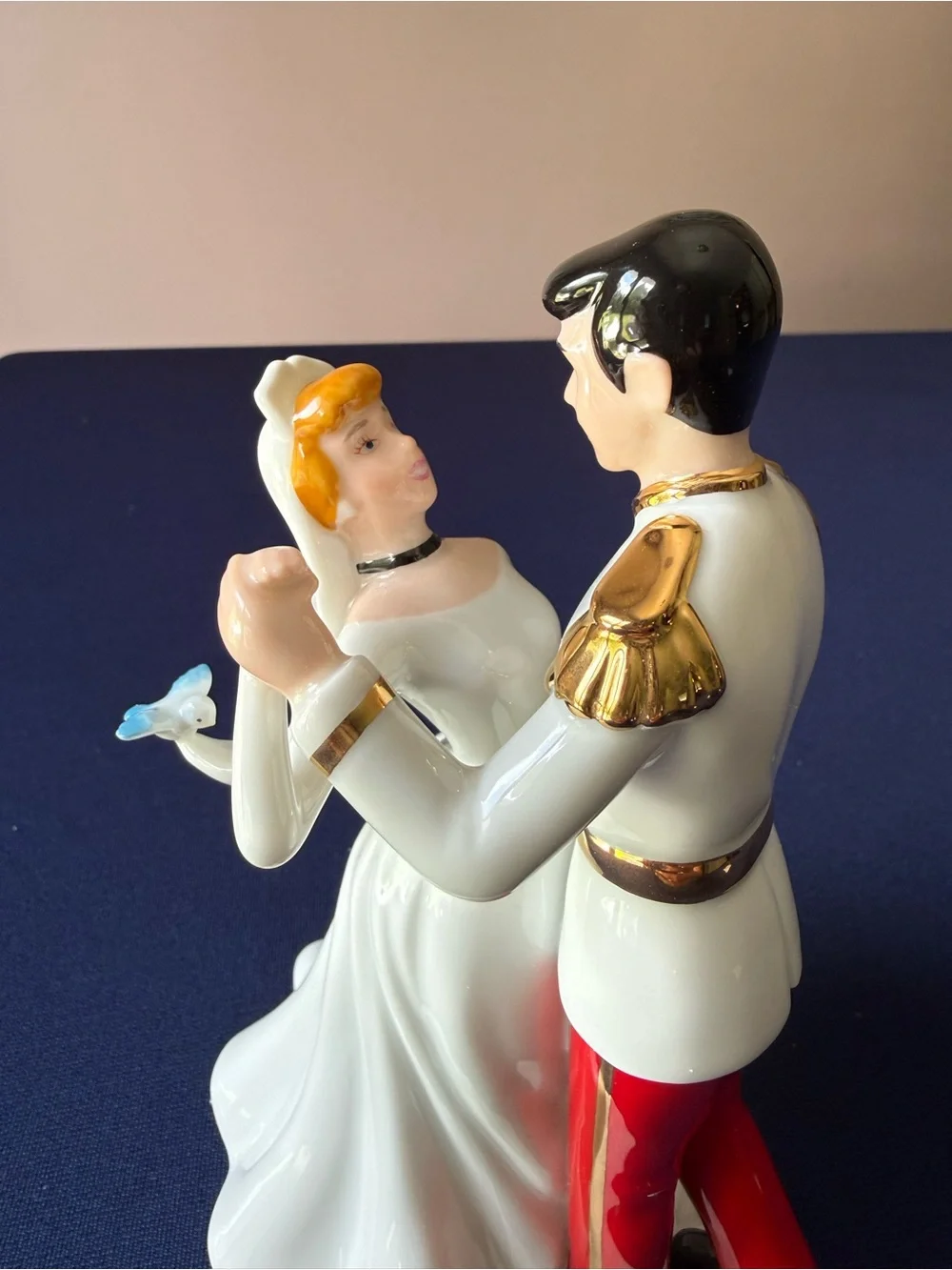 Disney Parks Cinderella and Prince Charming Wedding Cake Topper w/ Box Vintage